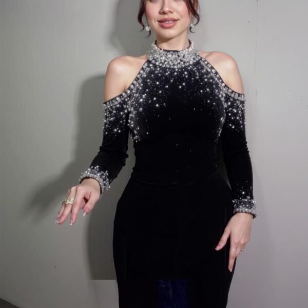 charming velvet long lingerie