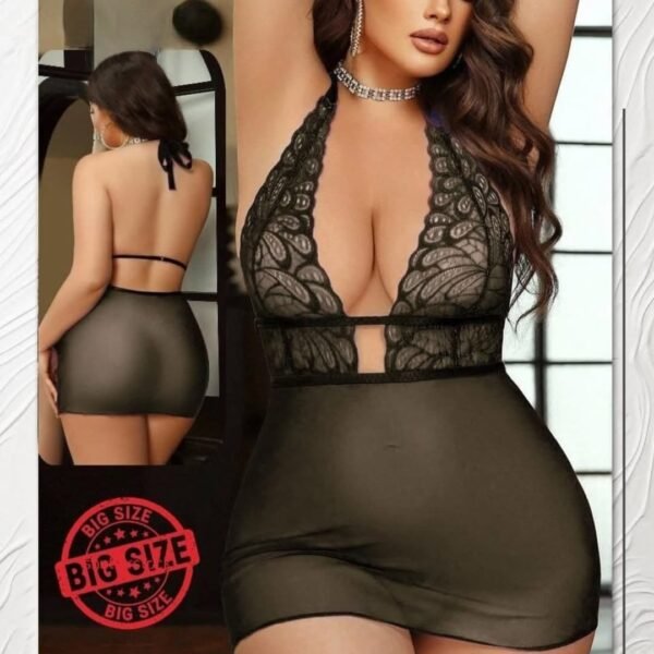 Elegant Lace Halter Neck Chemise