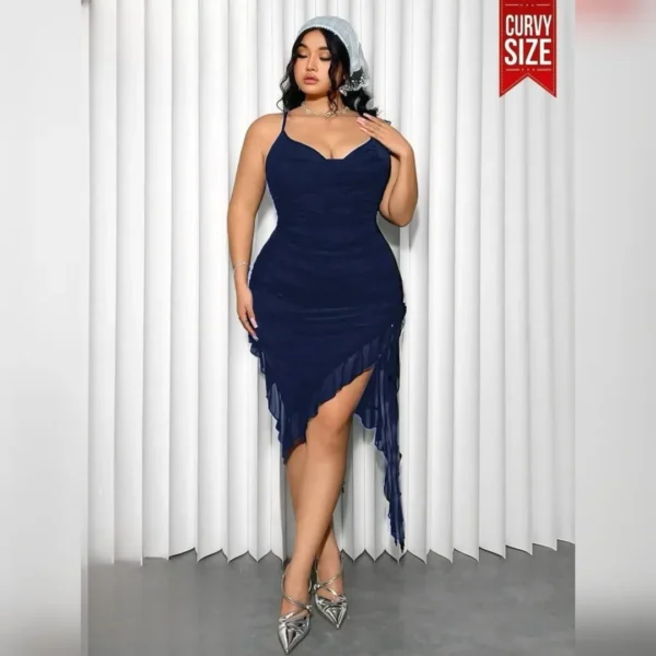 Ruched Asymmetrical Dress