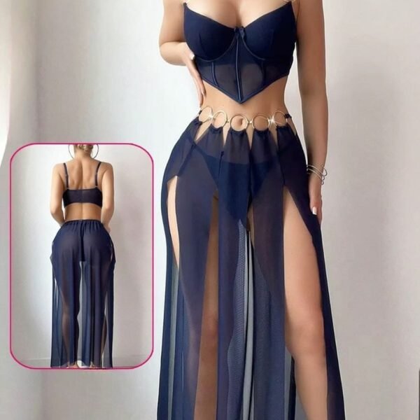 Sheer Mesh Two-Piece Set