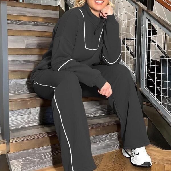 Premium Two-Piece Quarter-Zip Loungewear Set