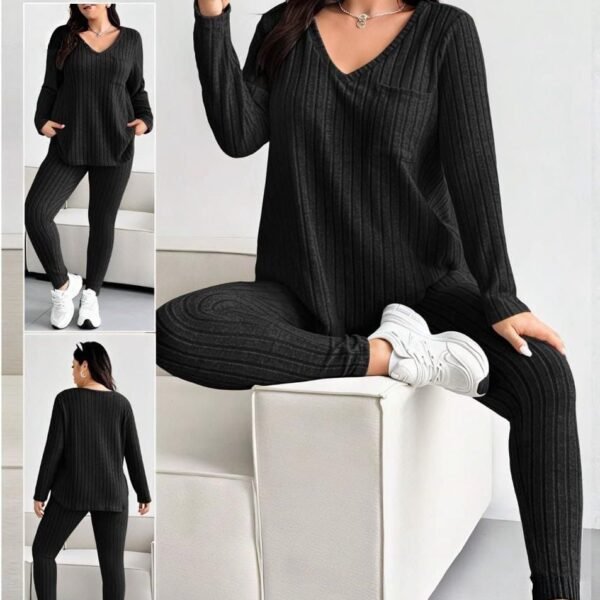 Women’s 2-Piece Rib-Knit Lounge Set
