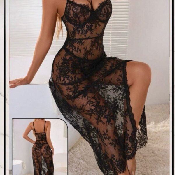 Elegant Floral Lace Nightgown