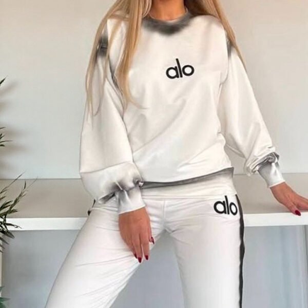 Alo Two-Piece Tie-Dye Tracksuit Set