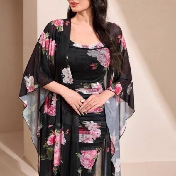 Elegant 2-Piece Floral Print Ensemble