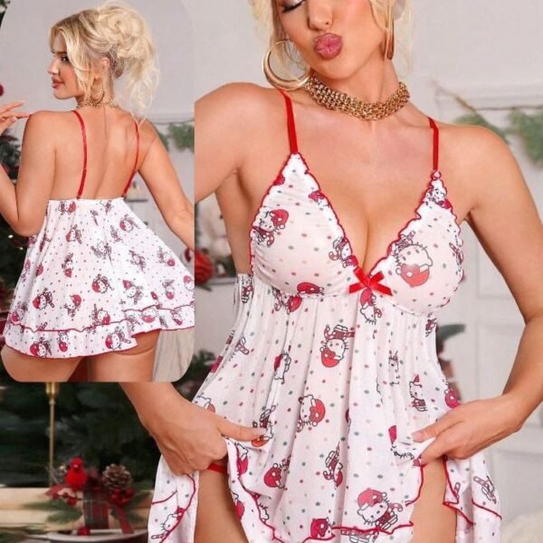 Festive Hello Kitty Christmas Babydoll Nightdress