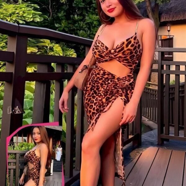 Fierce & Feminine Leopard Print Cut-Out Maxi Dress