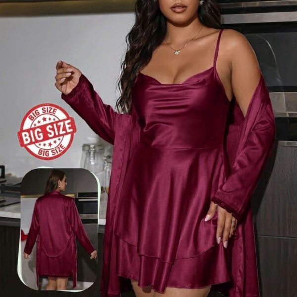Elegant 2-Piece Satin Nightwear Set