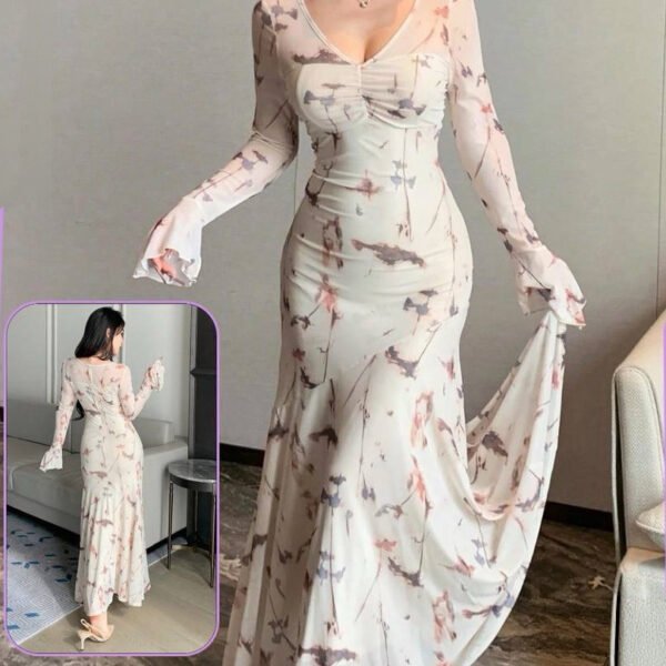 Vintage Floral Maxi Dress