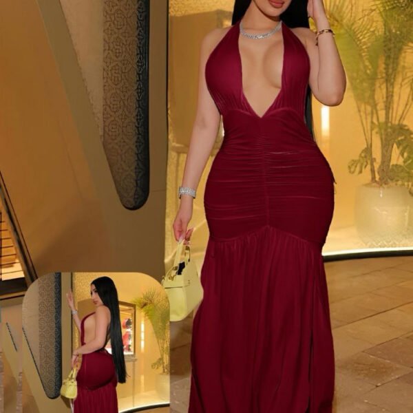 Elegant Halter Maxi Dress