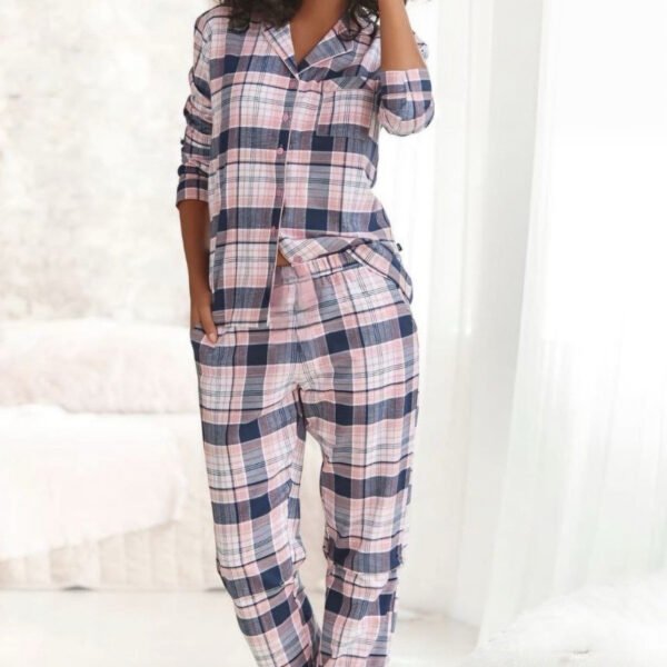 Cozy Plaid Flannel Pajama Set