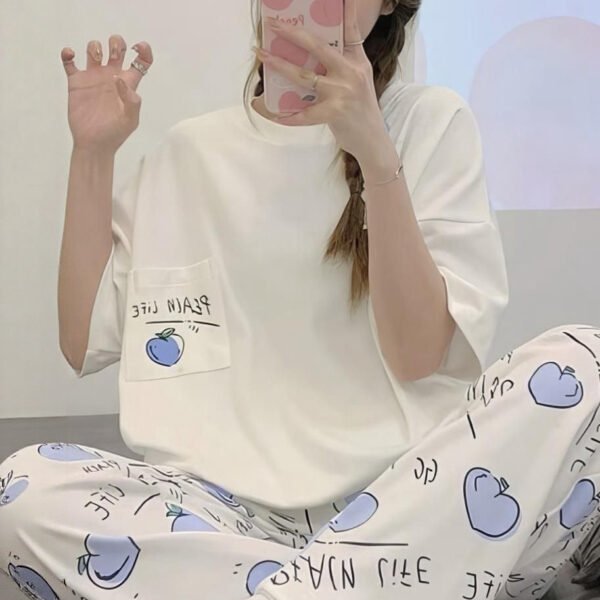 Peach Print Oversized Lounge Set