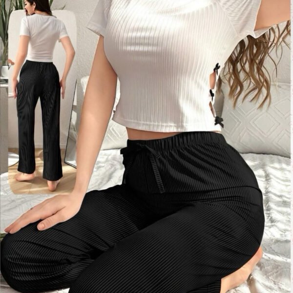 Women's Rib-Knit Two-Piece Loungewear Set