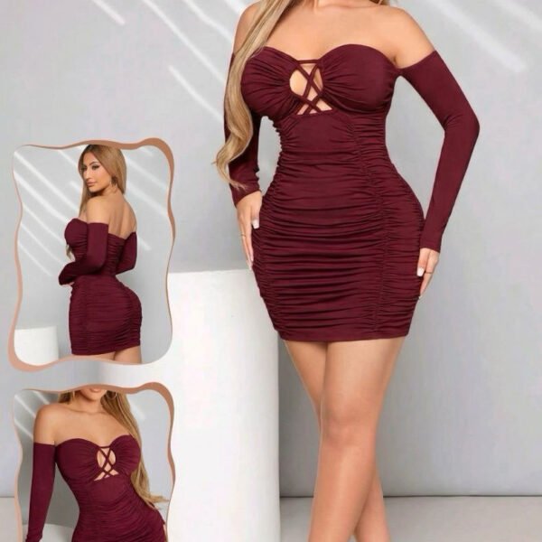 Ruched Bodycon Mini Dress