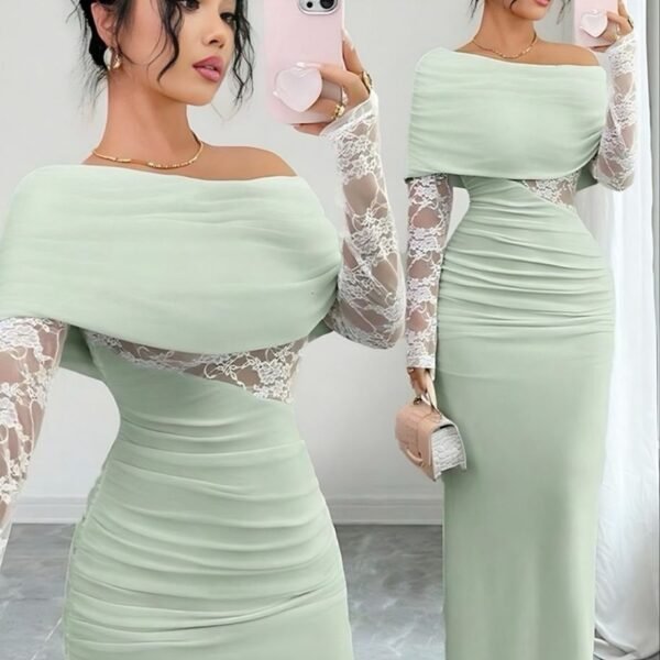 Elegant Ruched Maxi Dress