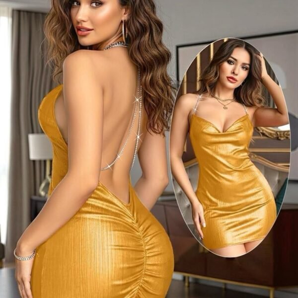 Elegant Backless Mini Dress