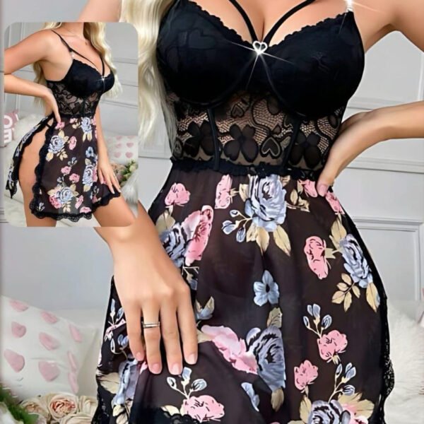 Floral Lace Babydoll Chemise