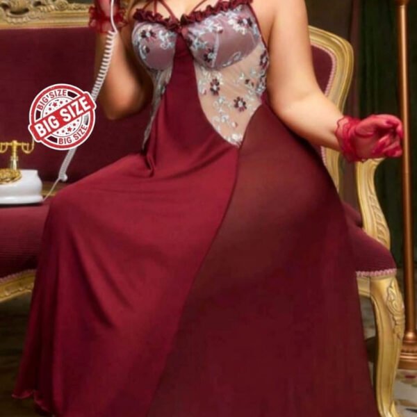 Elegant Plus Size Vintage-Style Nightgown