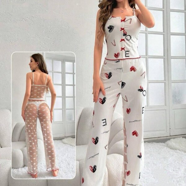 Heart-Print Lounge & Sleepwear Set