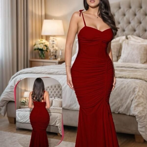 Elegant Ruched Mermaid Gown