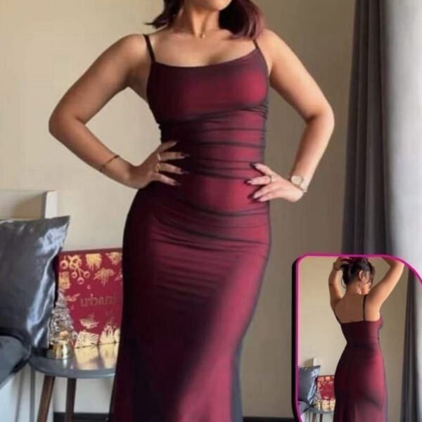 Elegant Ombré Mesh Maxi Dress – Sexy Bodycon Spaghetti Strap Evening Gown