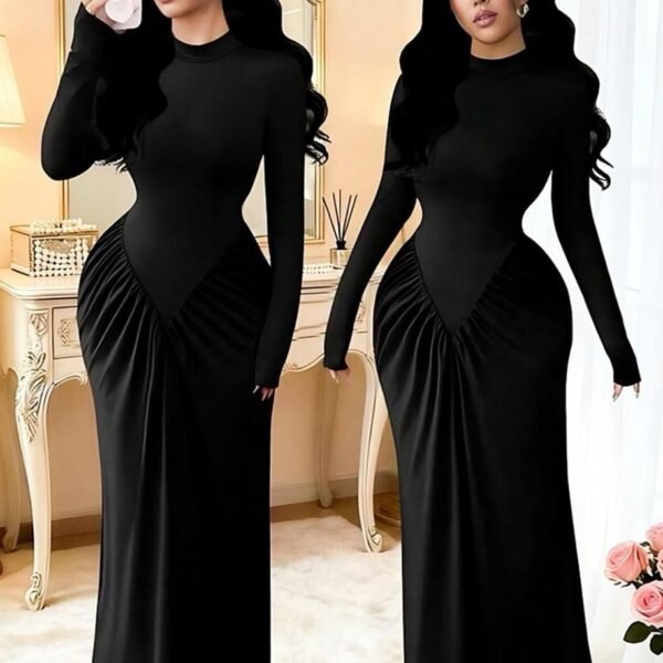 Elegant Ruched Hourglass Maxi Dress