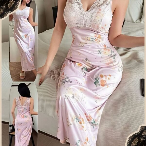 Elegant Floral Lace Nightgown