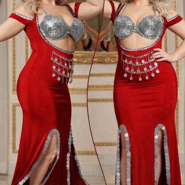 Elegant Belly Dance Fusion Gown