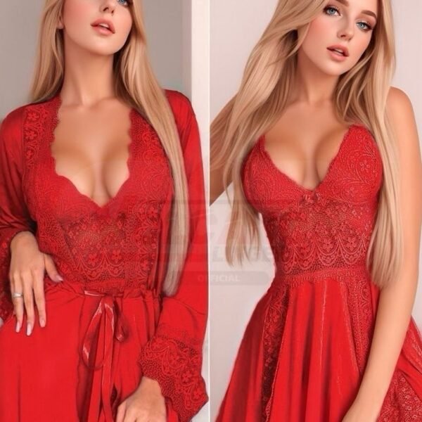 Elegant 2-Piece Lace Nightwear Set