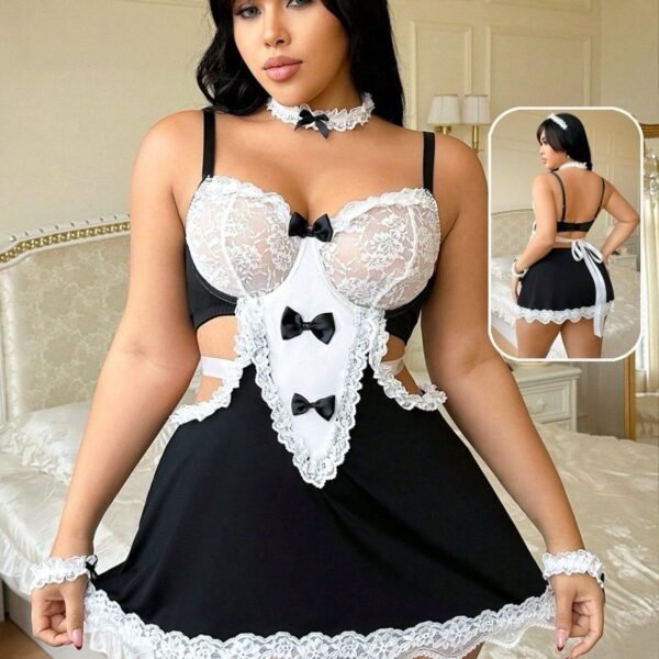 Serve Looks in Our Enchanting French Maid Lingerie Set!