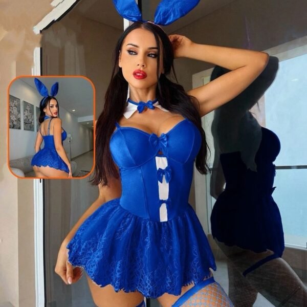 Playful Midnight Bunny Costume Set