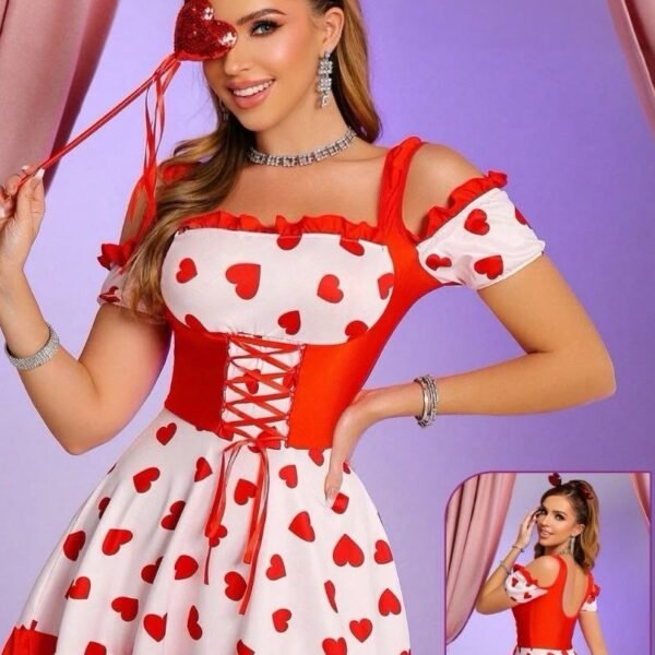Sweetheart Valentine Queen of Hearts Costume Dress