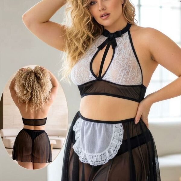 Charming French Maid Lingerie Costume Set
