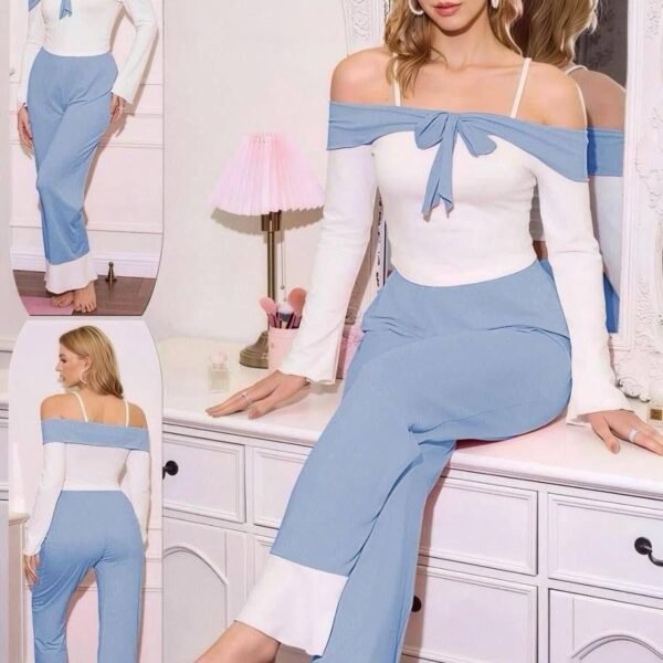 Chic Two-Piece Off-Shoulder Loungewear Set