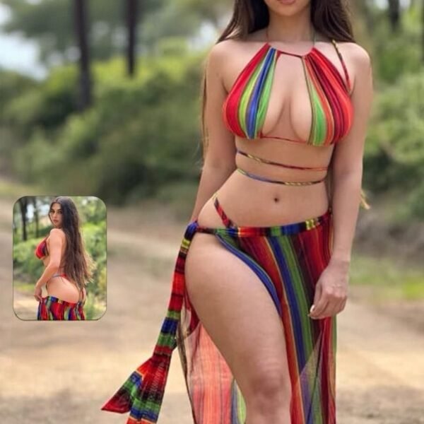 Vibrant Rainbow 3-Piece Summer Beach Set