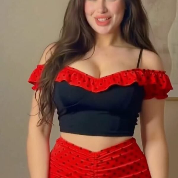 Red & Black Polka Dot Two-Piece Set