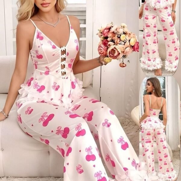 Chic & Playful Two-Piece Loungewear Set