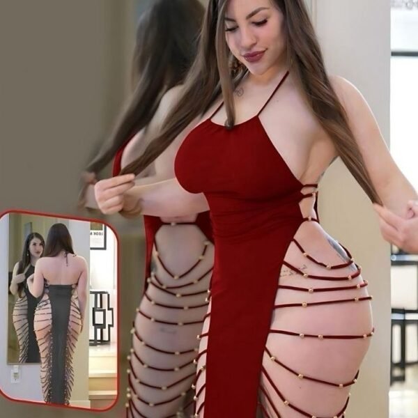 Elegance Strappy Cut-Out Maxi Dress
